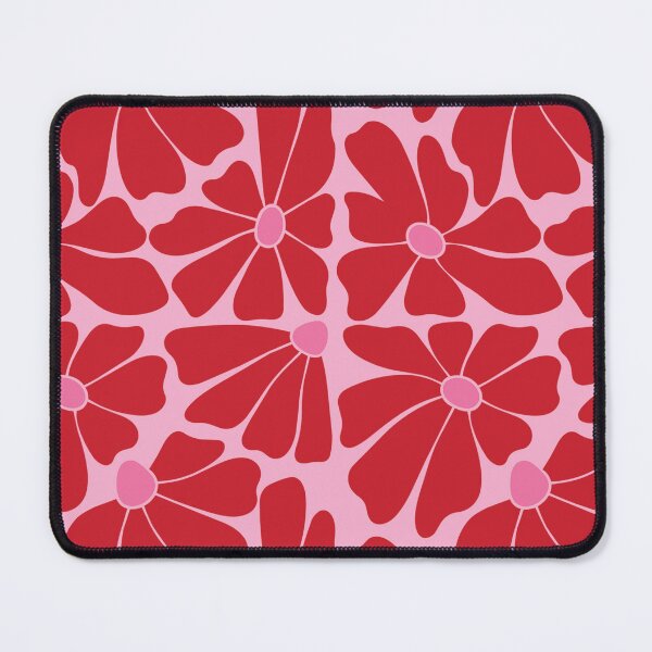 Item preview, Cherry Red Retro Daisy Pattern designed and sold by imaniko.