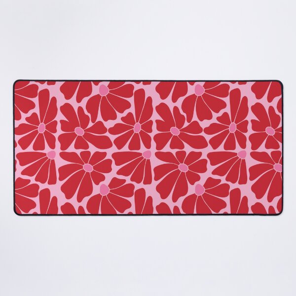 Item preview, Cherry Red Retro Daisy Pattern designed and sold by imaniko.