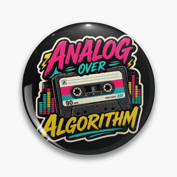 Artikelvorschau, Analog Over Algorithm Retro Cassette Sticker entworfen und verkauft von Sketchlegacy.