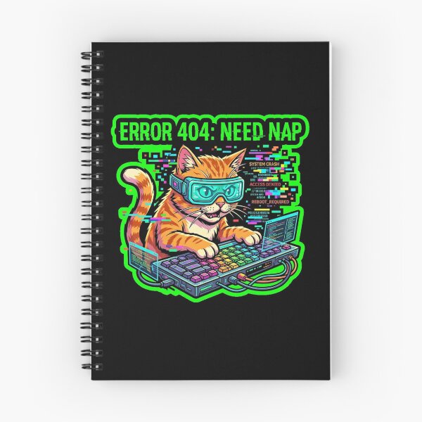 Item preview, Error 404 Need Nap Glitch Tech Cat Design designed and sold by Cat Meme Fund.
