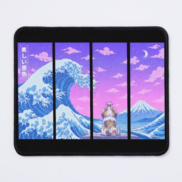 Item preview, Funny Shih Tzu Japanese Kanagawa Wave Vapor Japan Boys Girls Kids designed and sold by FurryHavenPH.