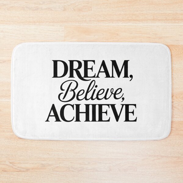 Item preview, Dream Believe Achieve Inspirational Typography Design designed and sold by Cool-cat-art.