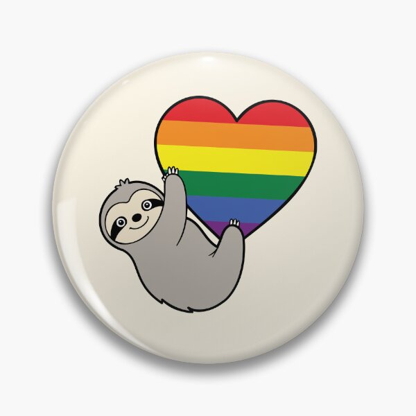 Item preview, Rainbow Pride Sloth Hugging Heart - LGBTQ+ Pride Design designed and sold by Cannaxes Studio.