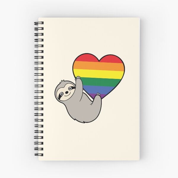 Item preview, Rainbow Pride Sloth Hugging Heart - LGBTQ+ Pride Design designed and sold by Cannaxes Studio.