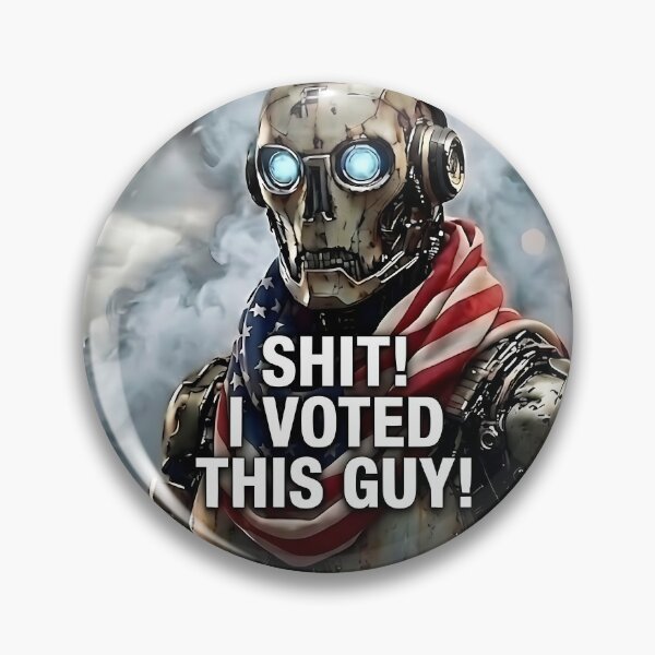 Item preview, Robot Voter Regret Dystopian Future designed and sold by ToxicInkArt.