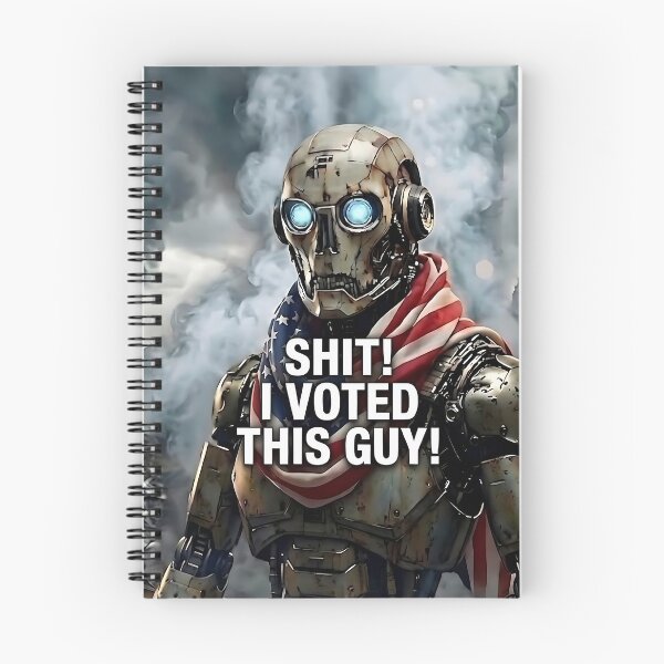 Item preview, Robot Voter Regret Dystopian Future designed and sold by ToxicInkArt.