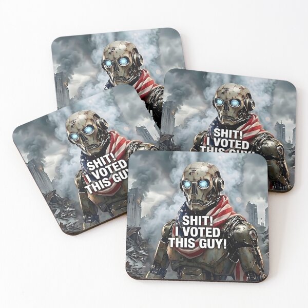 Item preview, Robot Voter Regret Dystopian Future designed and sold by ToxicInkArt.
