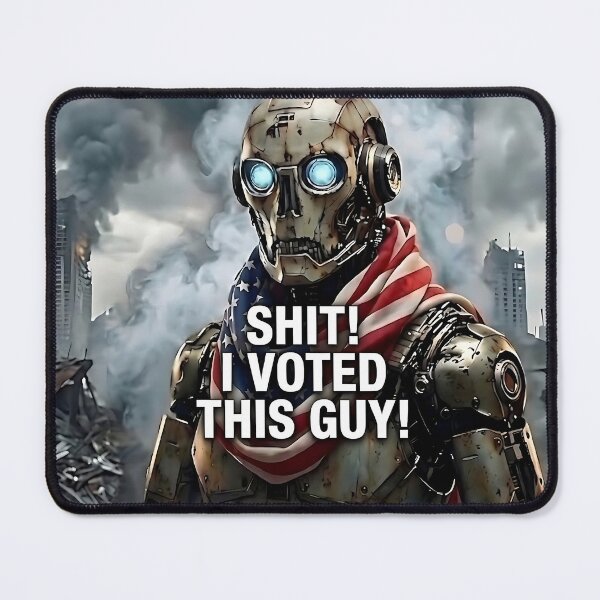 Item preview, Robot Voter Regret Dystopian Future designed and sold by ToxicInkArt.