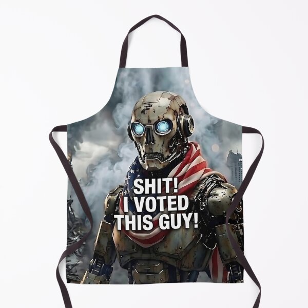 Item preview, Robot Voter Regret Dystopian Future designed and sold by ToxicInkArt.