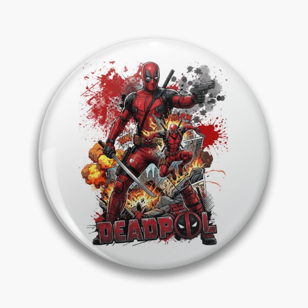 Item preview, Deadpool Explosive Comic Action Graphic designed and sold by EmpireMC.