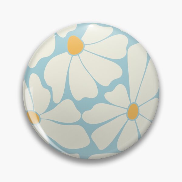 Item preview, Sky Blue Retro Daisy Pattern designed and sold by imaniko.