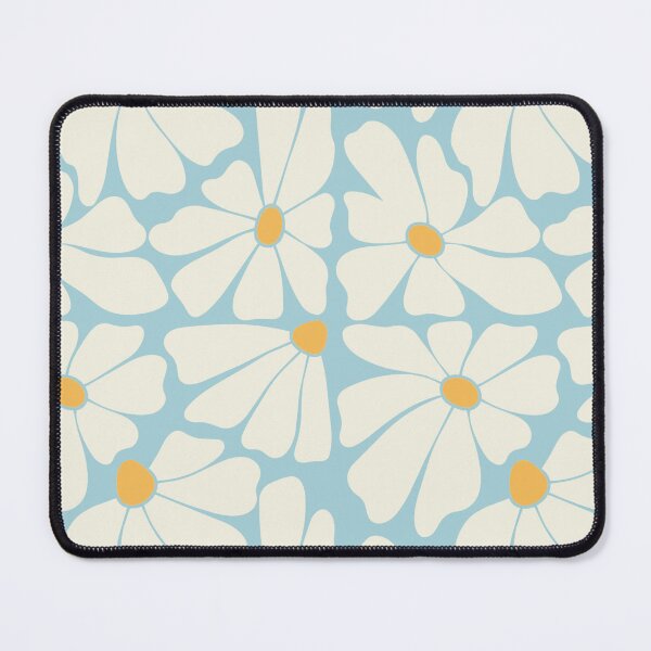 Item preview, Sky Blue Retro Daisy Pattern designed and sold by imaniko.