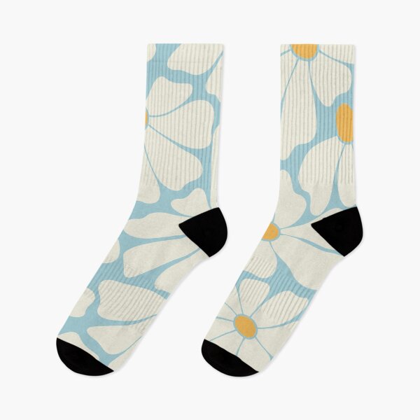 Item preview, Sky Blue Retro Daisy Pattern designed and sold by imaniko.