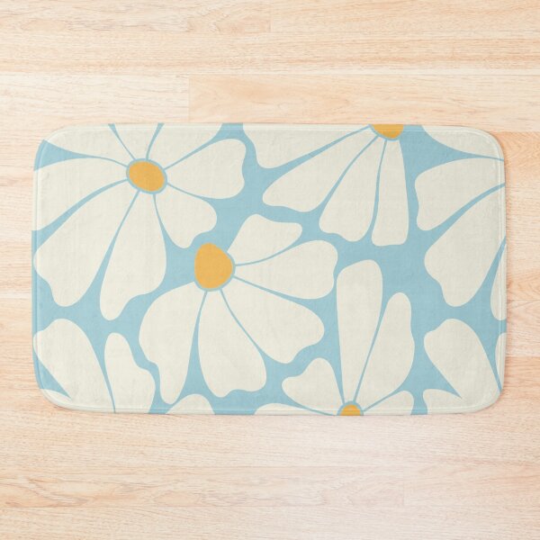 Item preview, Sky Blue Retro Daisy Pattern designed and sold by imaniko.
