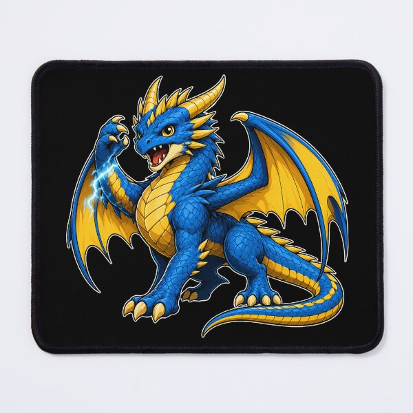 Item preview, Blue Lightning Dragon Fantasy Art designed and sold by Hatchling Hollow.