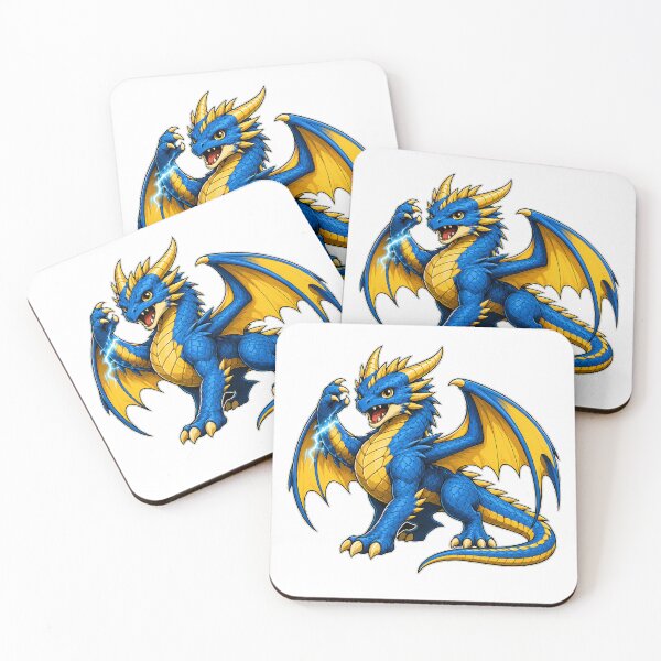 Item preview, Blue Lightning Dragon Fantasy Art designed and sold by Hatchling Hollow.