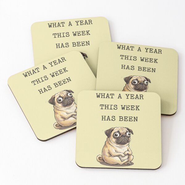 Item preview, Stressed Pug What A Year This Week Has Been Quote designed and sold by d247.