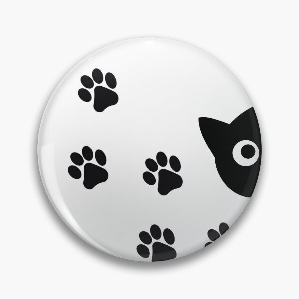 Item preview, Curious Little Black Cat and Footprints designed and sold by ATMAS SHOP.