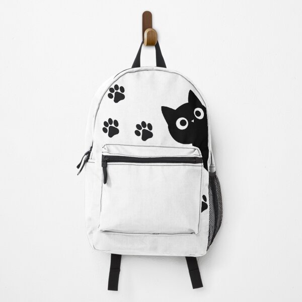 Item preview, Curious Little Black Cat and Footprints designed and sold by ATMAS SHOP.