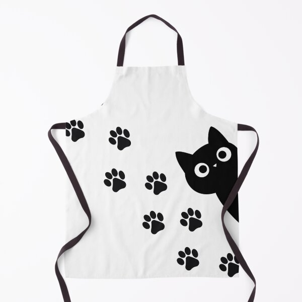 Item preview, Curious Little Black Cat and Footprints designed and sold by ATMAS SHOP.