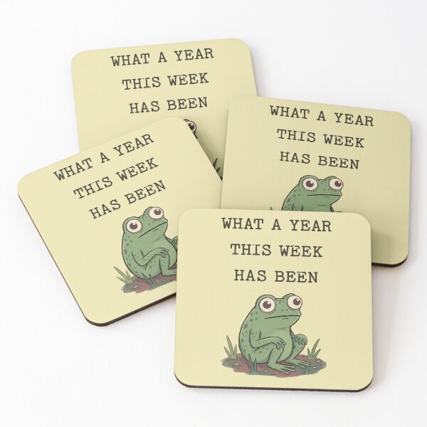 Item preview, What A Year This Week Has Been Frog Quote designed and sold by d247.