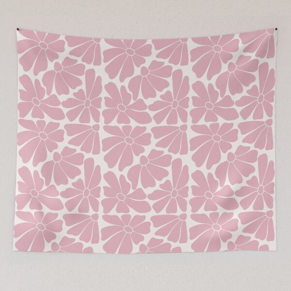 Item preview, Blush Pink Retro Daisy Pattern designed and sold by imaniko.