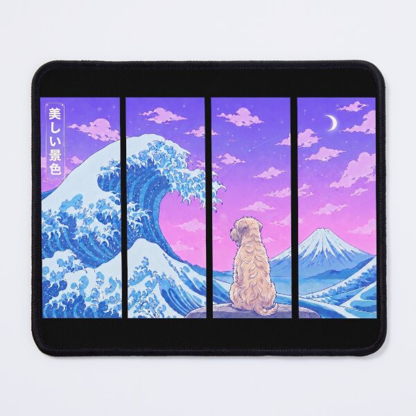 Item preview, Funny Soft Coated Wheaten Terrier Japanese Kanagawa Wave Vapor Japan Boys Girls Kids designed and sold by FurryHavenPH.