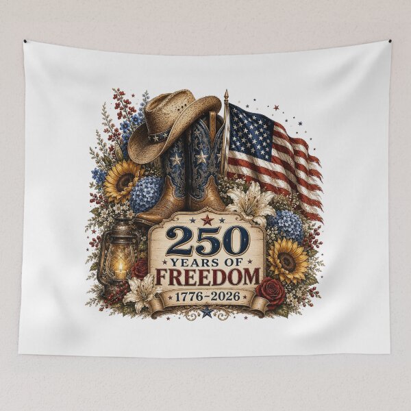 Item preview, 250 Years of American Freedom Patriotic Western Artwork designed and sold by PetalGarden.
