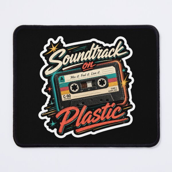 Item preview, Soundtrack on Plastic Retro Cassette Sticker designed and sold by Sketchlegacy.