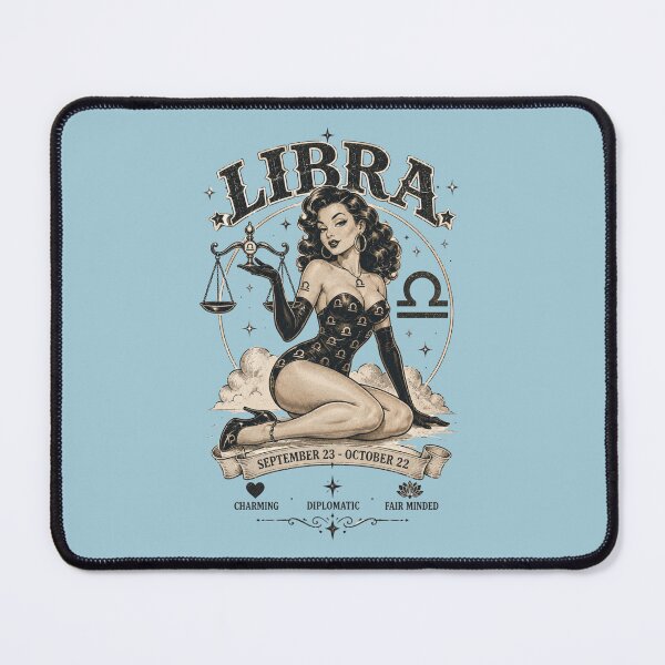 Item preview, Libra Zodiac Pin-Up Girl Design | Vintage Astrology Horoscope Gift for Libra designed and sold by TheStephanieRome.