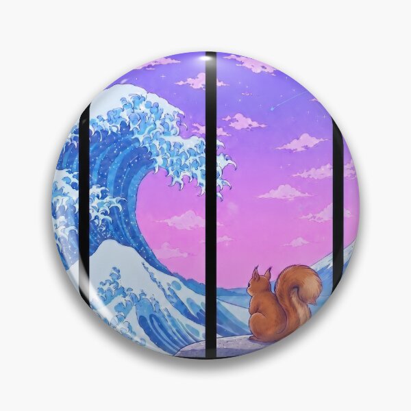 Item preview, Funny Squirrel Japanese Kanagawa Wave Vapor Japan Boys Girls Kids designed and sold by FurryHavenPH.