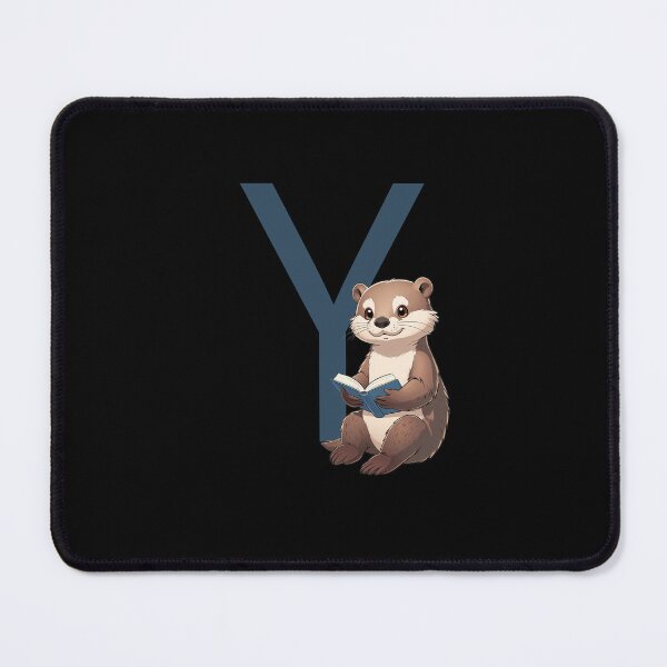 Item preview, Otter Reading Book Letter Y designed and sold by Timowo Studio | Fine Line Wildlife Art & Modern Nature Graphics.