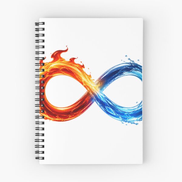 Item preview, Infinite loop of water and fire: elemental art of eternal flow designed and sold by FusiTink.