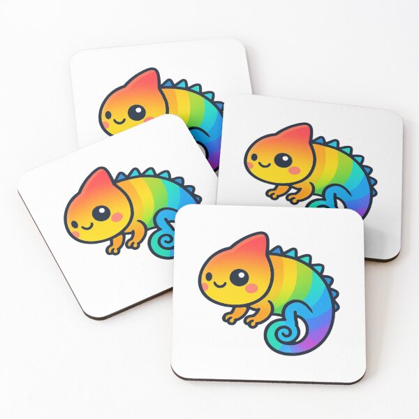 Item preview, Embrace Change Chameleon - Positive Kawaii Sticker designed and sold by foryouandyours.
