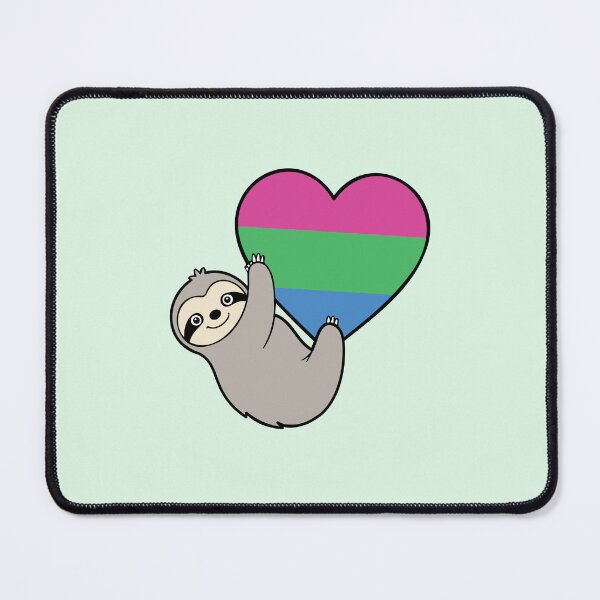Item preview, Polysexual Pride Sloth Hugging Heart - LGBTQ+ Pride Design designed and sold by Cannaxes Studio.