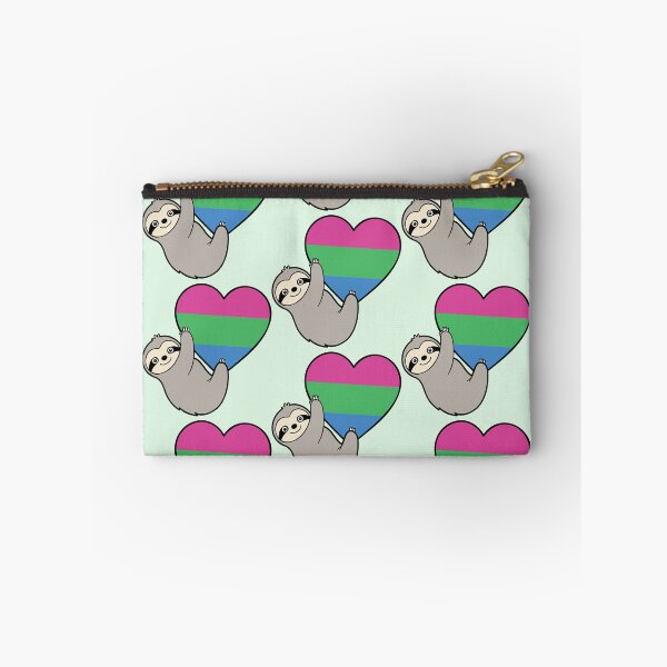 Item preview, Polysexual Pride Sloth Hugging Heart - LGBTQ+ Pride Design designed and sold by Cannaxes Studio.