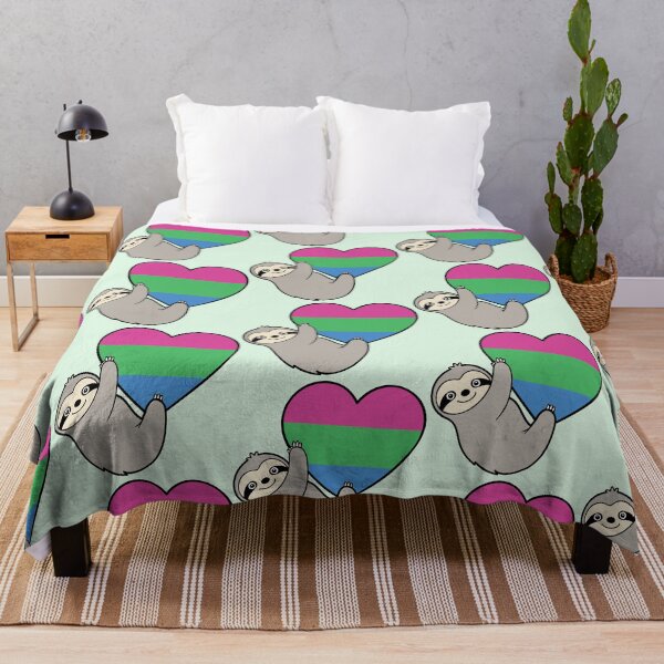 Item preview, Polysexual Pride Sloth Hugging Heart - LGBTQ+ Pride Design designed and sold by Cannaxes Studio.