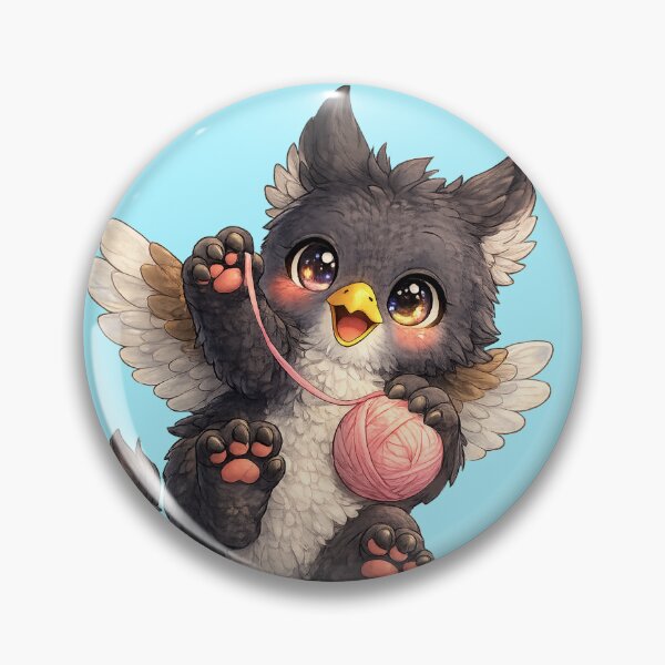 Item preview, Cute Baby Griffin Playing with Yarn Ball designed and sold by Hatchling Hollow.