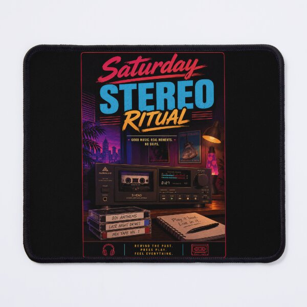 Item preview, Saturday Stereo Ritual Retro Cassette Poster  designed and sold by Sketchlegacy.