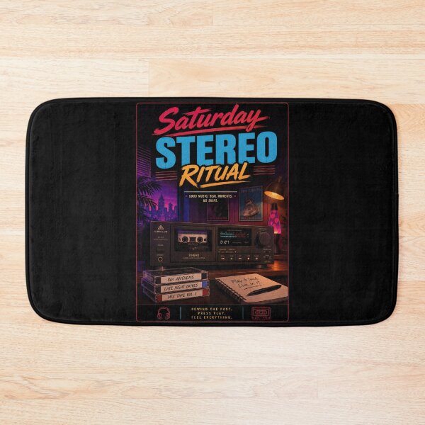 Item preview, Saturday Stereo Ritual Retro Cassette Poster  designed and sold by Sketchlegacy.