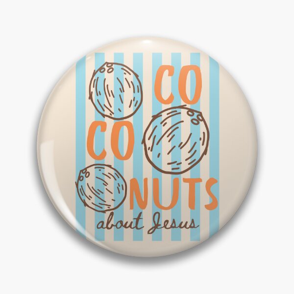 Item preview, Coconuts About Jesus Love Co Co Nuts Tropical Beach Summer Stripe Blue designed and sold by Forevermore.