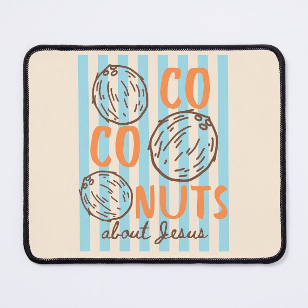 Item preview, Coconuts About Jesus Love Co Co Nuts Tropical Beach Summer Stripe Blue designed and sold by Forevermore.