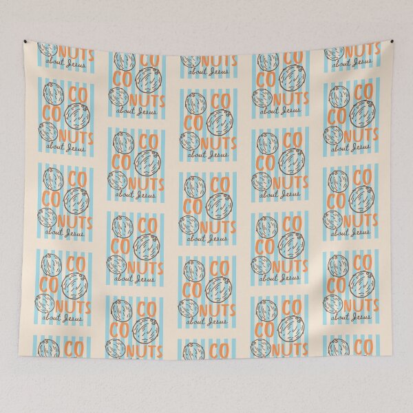 Item preview, Coconuts About Jesus Love Co Co Nuts Tropical Beach Summer Stripe Blue designed and sold by Forevermore.