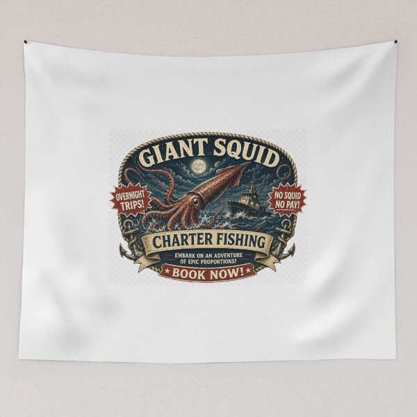 Item preview, Giant Squid Charter Fishing designed and sold by Retireddoc68.