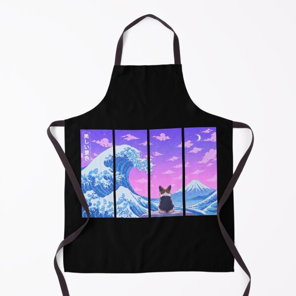 Item preview, Funny Tri Color Corgi Japanese Kanagawa Wave Vapor Japan Boys Girls Kids designed and sold by FurryHavenPH.