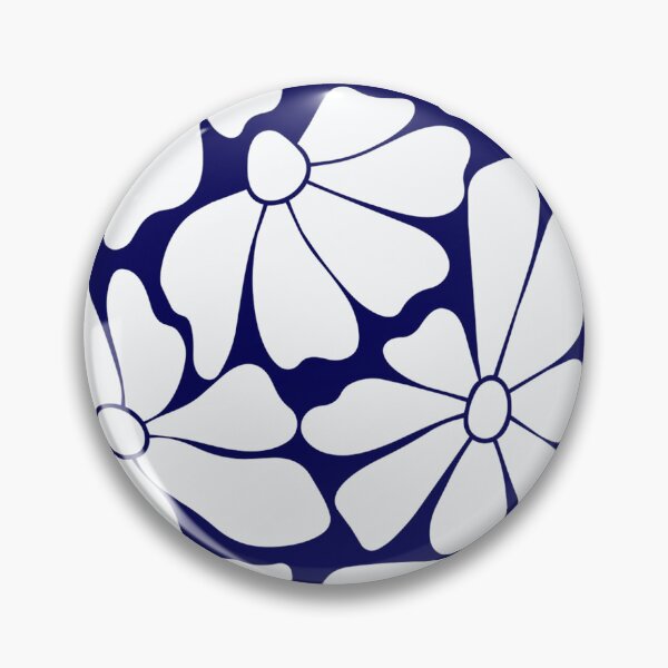 Item preview, Navy Blue Daisy Pattern designed and sold by imaniko.