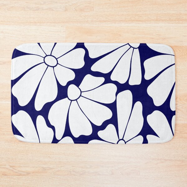 Item preview, Navy Blue Daisy Pattern designed and sold by imaniko.