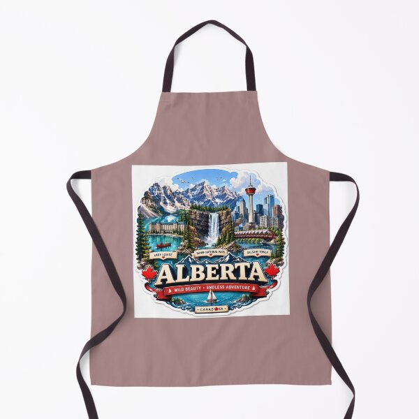 Item preview, Alberta Iconic Landmarks Colorful 3D Travel Label   designed and sold by PaintMeWorld.