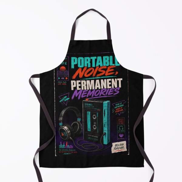 Aperçu de l'œuvre Affiche rétro de cassette audio Portable Noise Permanent Memories créée et vendue par Sketchlegacy.