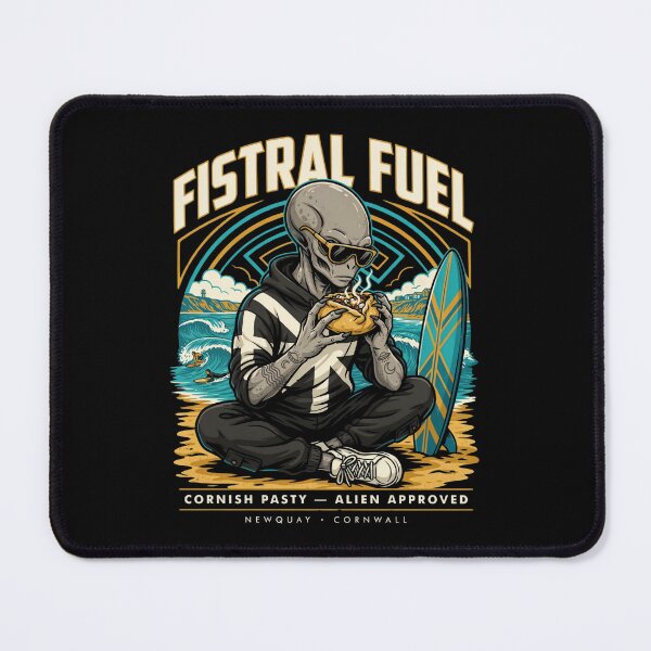 Item preview, Fistral Fuel — Tattooed Alien Surfer Cornish Pasty Newquay Cornwall T-Shirt V2 designed and sold by DarylWelsh2024.
